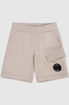 Детские серые шорты с патчем логотипа