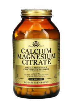 Цитрат кальция и магния Solgar Calcium Magnesium Citrate, 250 таблеток