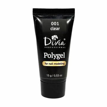Полигель для наращивания ногтей Divia Polygel 001, 15 г Полигель для наращивания ногтей Divia Polygel 001, 15 г