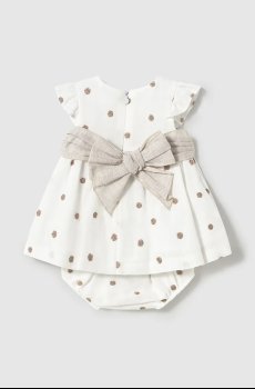Детское платье с примесью льна Mayoral Newborn