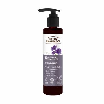 Гель для умывания Green Pharmacy Wash Face Gel Бакучиол и постбиотики, 200 мл Гель для умывания Green Pharmacy Wash Face Gel Бакучиол и постбиотики, 200 мл