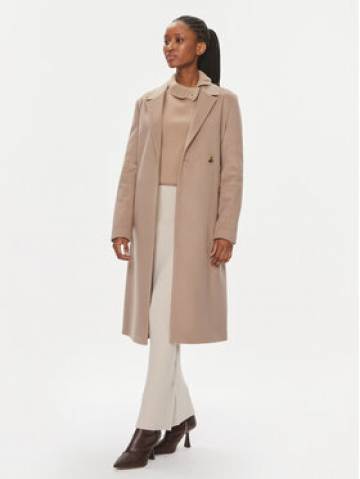 Calvin Klein Вовняне пальто Essential K20K205937 Бежевий Regular Fit Calvin Klein Вовняне пальто Essential K20K205937 Бежевий Regular Fit