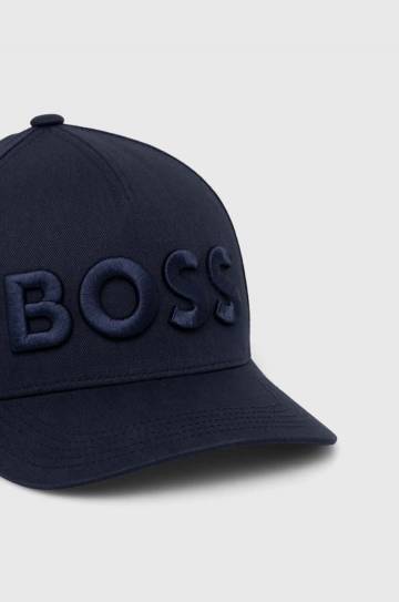 Хлопковая кепка BOSS цвет синий с аппликацией 50519154 Хлопковая кепка BOSS цвет синий с аппликацией 50519154