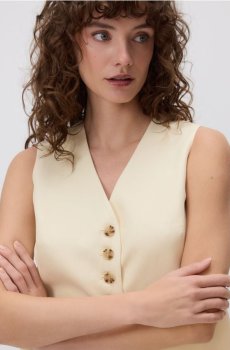 Reserved - Жилет із додаванням віскози - світло-жовтий - 166IS-10X