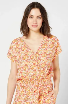 Женская коралловая рубашка CALIPSO Коралловый L Etam 6517281