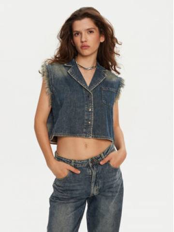 One Teaspoon Жилет 26512 Голубий Relaxed Fit One Teaspoon Жилет 26512 Голубий Relaxed Fit