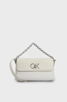 Женская белая сумка RE-LOCK MINI Белый ONESIZE Calvin Klein K60K611989