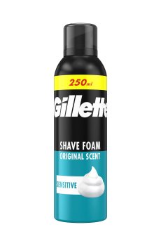 Пена для бритья мужская Gillette Classic Sensitive для чувствительной кожи, 250 мл