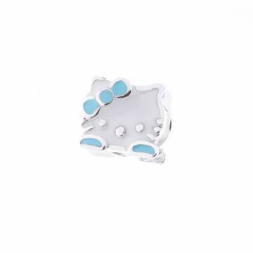 Серебряный шарм "Hello Kitty" (эмаль) 132542 Серебряный шарм "Hello Kitty" (эмаль) 132542
