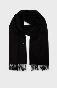Мужской черный кашемировый шарф TH DC CASHMERE SCARF Черный ONESIZE Tommy Hilfiger AM0AM12841