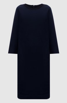 Синее платье с шерстью