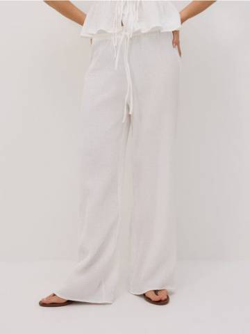 Reserved - LADIES` TROUSERS - білий - 1071P-00X Reserved - LADIES` TROUSERS - білий - 1071P-00X