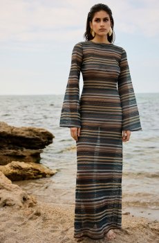 Сукня-туніка максі з відкритою спиною