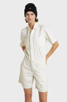 Женский белый комбинезон Painter Short Overall s/s Wmn Белый S G-Star RAW D24394,D551