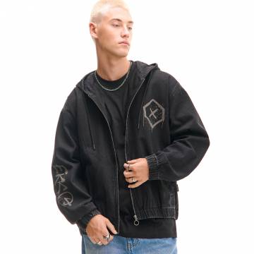Cropp - Джинсова куртка Ekko Arcane - чорний Cropp - Джинсова куртка Ekko Arcane - чорний