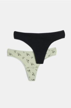 Бавовняні стрінги типу танга 2 упаковки - різнобарвний