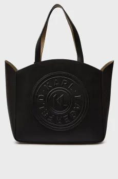 Женская черная кожаная сумка K CIRCLE LG Черный ONESIZE Karl Lagerfeld 236W3093