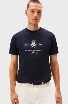 Мужская темно-синяя футболка DIAMOND Синий XL Tommy Hilfiger MW0MW40020