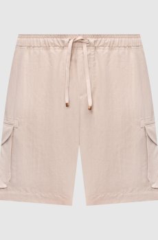 Бежевые шорты-карго