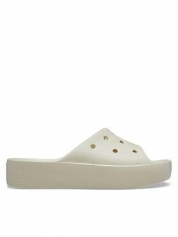 Crocs Шльопанці Classic Platform Slide 208180 Бежевий Crocs Шльопанці Classic Platform Slide 208180 Бежевий
