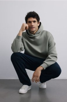 Reserved - Гладке худі - блідо-зелений - 519EF-07X