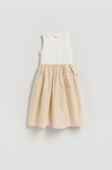 Reserved - Бавовняна сукня - бежевий - 369IB-08X