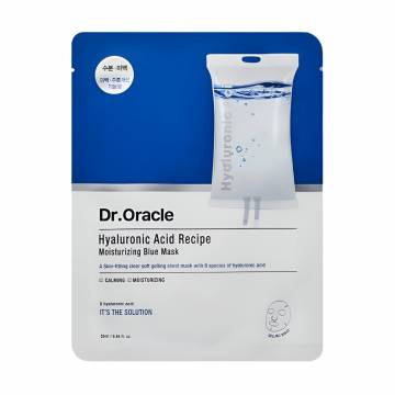 Тканевая интенсивно увлажняющая маска для лица Dr. Oracle Hyaluronic Acid Recipe Moisrurizing Blue Mask, 25 мл Тканевая интенсивно увлажняющая маска для лица Dr. Oracle Hyaluronic Acid Recipe Moisrurizing Blue Mask, 25 мл