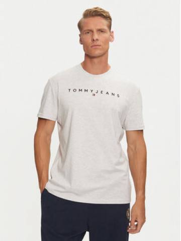 Tommy Jeans Футболка Linear Logo DM0DM20744 Сірий Regular Fit Tommy Jeans Футболка Linear Logo DM0DM20744 Сірий Regular Fit