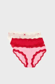 Женские трусики-слипы (3 шт) JIMMA Разноцветный XS Etam 6556618