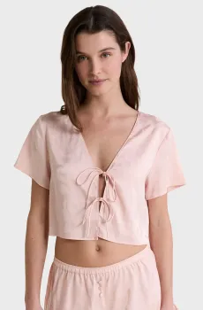 Женская пудровая рубашка SPIREE Розовый L Etam 6556900