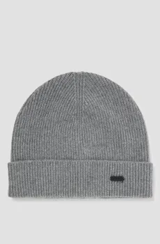 Мужская серая кашемировая шапка Серый ONESIZE HUGO 50475375;069