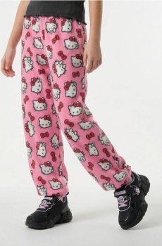 Флісові штани Hello Kitty - рожевий