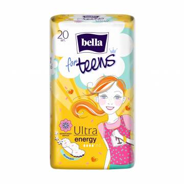 Прокладки для критических дней Bella for Teens Ultra Energy Silky Drai Deo Exotic Fruits, 20 шт Прокладки для критических дней Bella for Teens Ultra Energy Silky Drai Deo Exotic Fruits, 20 шт