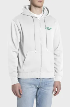 Мужское светло-серое худи Белый L Replay M3311 .000.23802