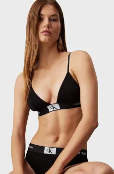 Женский черный бюстгальтер UNLINED TRIANGLE Черный XS Calvin Klein 000QF7217E
