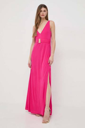 Платье Pinko цвет розовый maxi oversize Платье Pinko цвет розовый maxi oversize