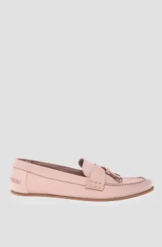 Женские розовые нубуковые лоферы Розовый 39 Baldinini D5E217S1NABU;7890