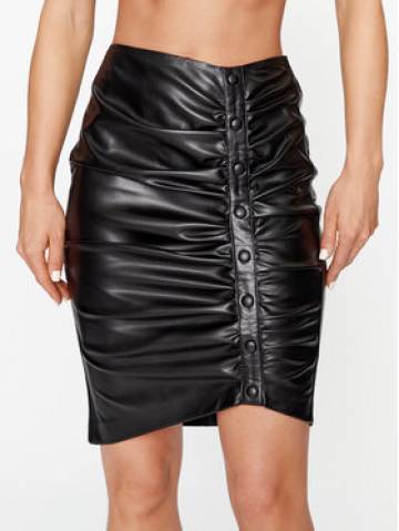 KARL LAGERFELD Спідниця зі штучної шкіри 236W1200 Чорний Slim Fit KARL LAGERFELD Спідниця зі штучної шкіри 236W1200 Чорний Slim Fit