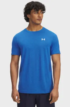 Мужская синяя футболка Vanish Seamless SS Синий M Under Armour 1382801-402