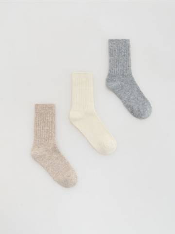 Reserved - Шкарпетки, 3 пари - бежевий - 628FA-08X