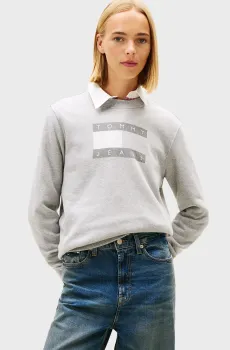 Женский светло-серый свитшот REG TJ FLAG Серый XS Tommy Jeans DW0DW22564