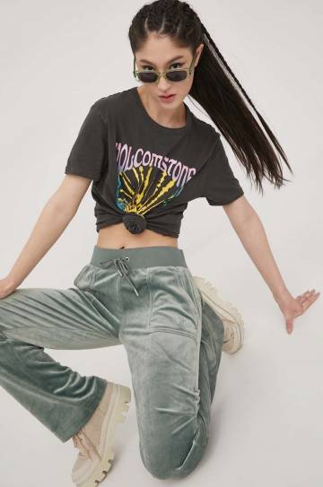 Спортивные штаны Juicy Couture женские цвет зелёный однотонные Спортивные штаны Juicy Couture женские цвет зелёный однотонные