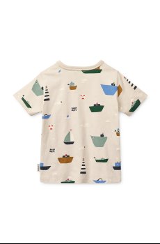 Детская хлопковая футболка Liewood Apia Printed Shortsleeve T-shirt