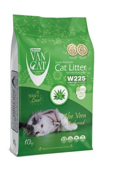 Бентонитовый наполнитель для кошачьего туалета VanCat Super Premium с ароматом алоэ вера, 10 кг
