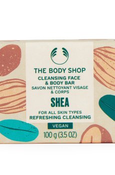Мыло для лица и тела The Body Shop Shea Cleansing Face & Body Bar с маслом ши, 100 г