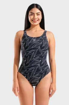 Женский черный купальник с узором MARISA Черный 38 Arena 010890-500