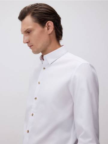 Reserved - Сорочка regular fit з бавовни - білий - 218BK-00X Reserved - Сорочка regular fit з бавовни - білий - 218BK-00X