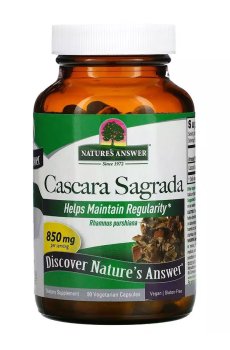 Каскара Саграда Natures Answer Cascara Sagrada, 850 мг, 90 вегетарианских капсул