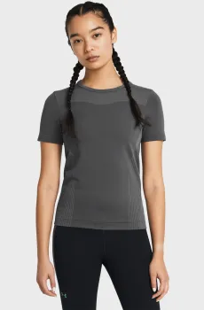 Женская темно-серая футболка Rush Seamless SS-GRY Серый S Under Armour 1383637-025