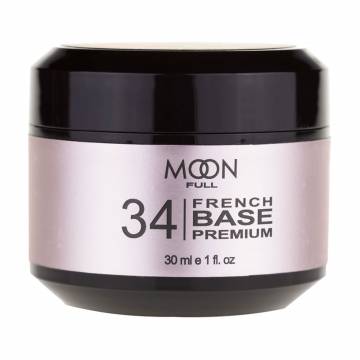 База-френч для гель-лака Moon Full Base French Premium 34 Бело-бежевый светлый, 30 мл База-френч для гель-лака Moon Full Base French Premium 34 Бело-бежевый светлый, 30 мл